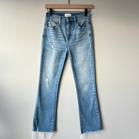 Pistola Jeans Lennon High Rise Crop Bootcut Light Wash Denim Womens Size 25 NWOT - Picture 2 of 11